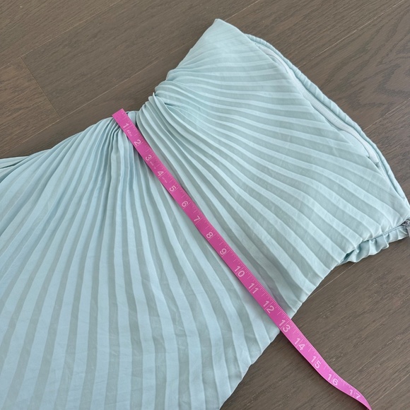 ALC A.L.C. Layla Light Baby Blue Strapless Pleated Gown Maxi Dress - Size 2 - Picture 9 of 11